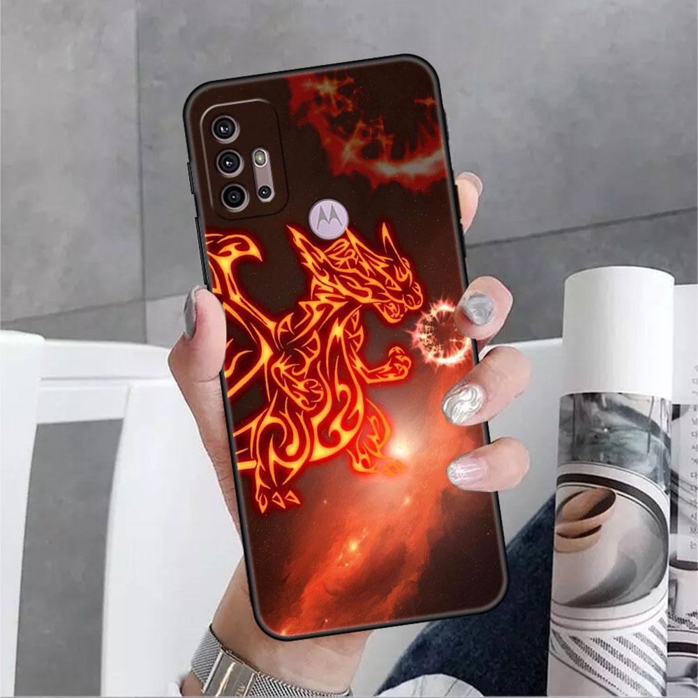 Coque Anime Pokemon Japon pour Motorola G30 G60 G22 G9 Play G82 G52 G8 G9 G50 One Fusion Edge 20 Noir Soft Phone Capas Silicone