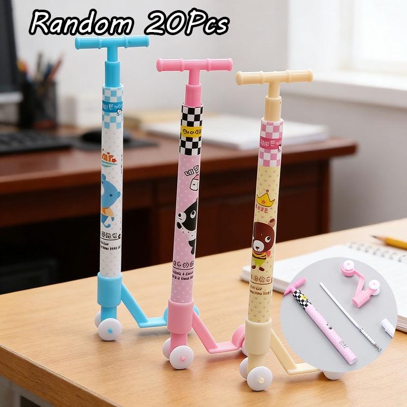 

2Pcs Innovative Scooter Ballpoint Pen Kawaii Cartoon/pack Perfect for Boys and Girls Students School Office Supplies Random style 2Pcs