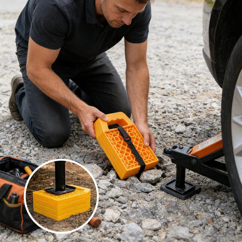 Almofadas de Macaco Estabilizador para RV Leves Empilháveis Estáveis Bloco Estabilizador Almofadas para Blocos de Macaco para RV Para Guindaste Reboque Caminhão de Reboque Automotivo