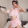 Frauen Lolita Nachtkleid Wickelrock Rüschen Dessous Japanisches Dienstmädchen Cosplay Kostüm Sexy
