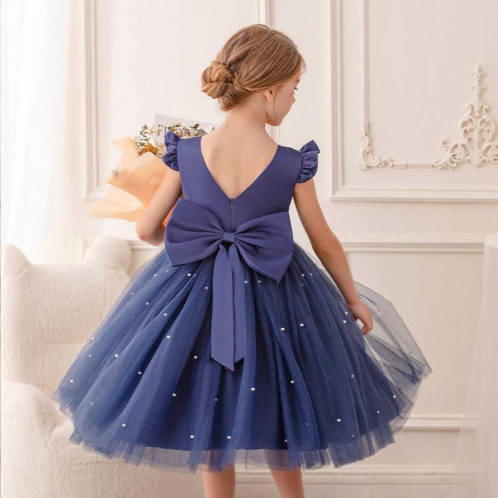 Girl Dress Party Gown Tulle Satin Pageant Birthday Princess Ruffle  Gown