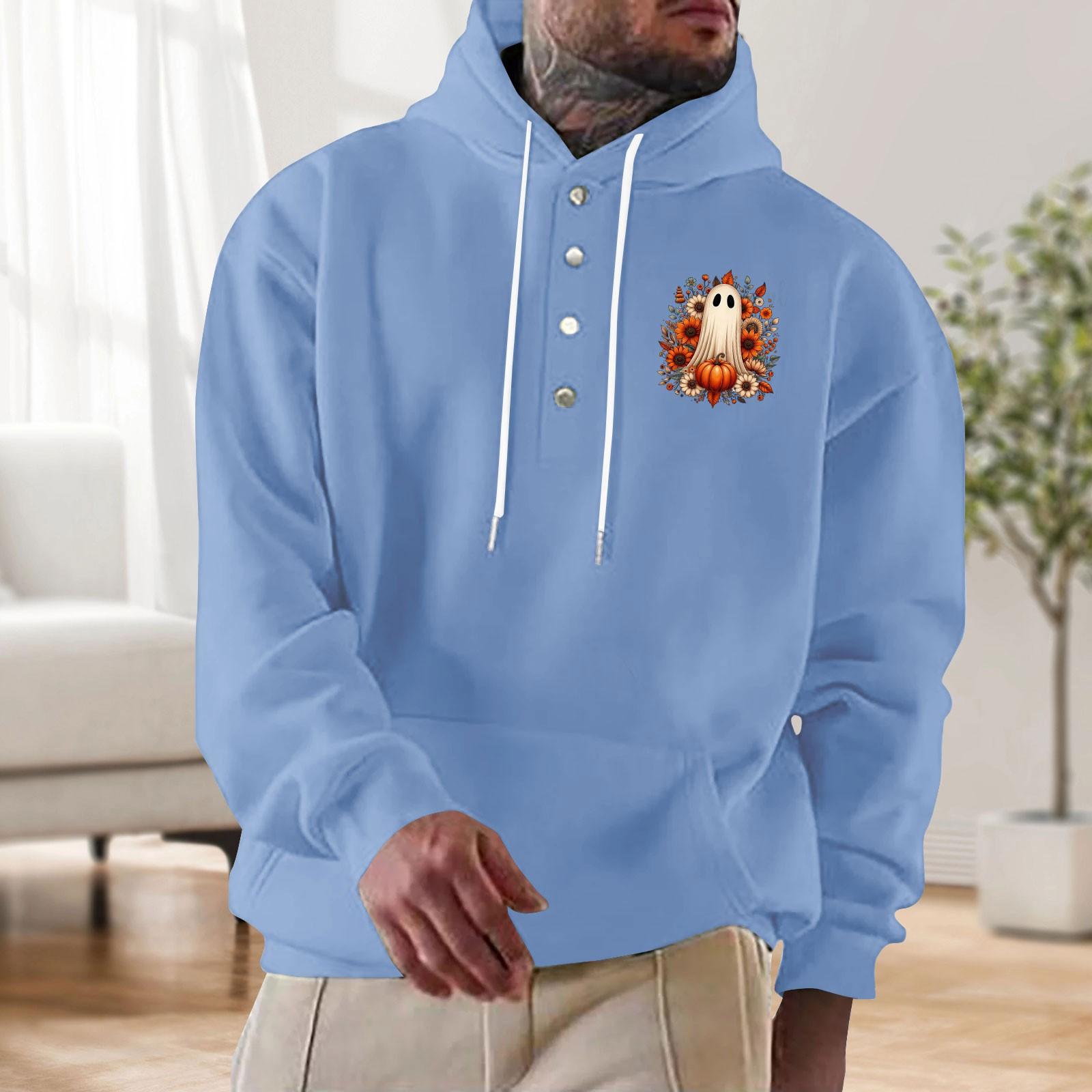 

Hooded Sports Tracksuit Unisex Running Outfits Long Sleeve Pullover Hoodies Sweatshirt XL синій