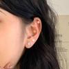 PANJBJ 925 Sterling Silve Flower Earrings For Women Girl Drip Glaze Multicolour Korean Sweet Jewelry Birthday Gift Dropshipping