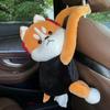 Cartoon Plush Car Tissue Box for Armrest: Cute Hanging Paper Dispenser and Interior Decoration