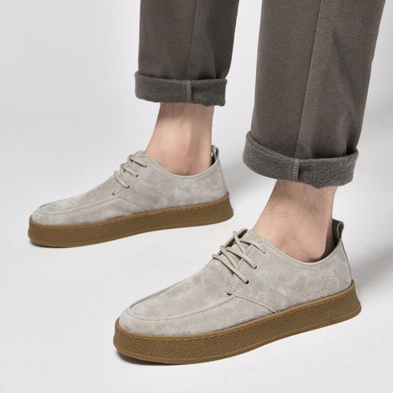 Luxury  Men Genuine Leather Casual Shoes Lace-up Light Comfy Driving Flats Designer Shoes Outdoor Round Toe Walking Shoes