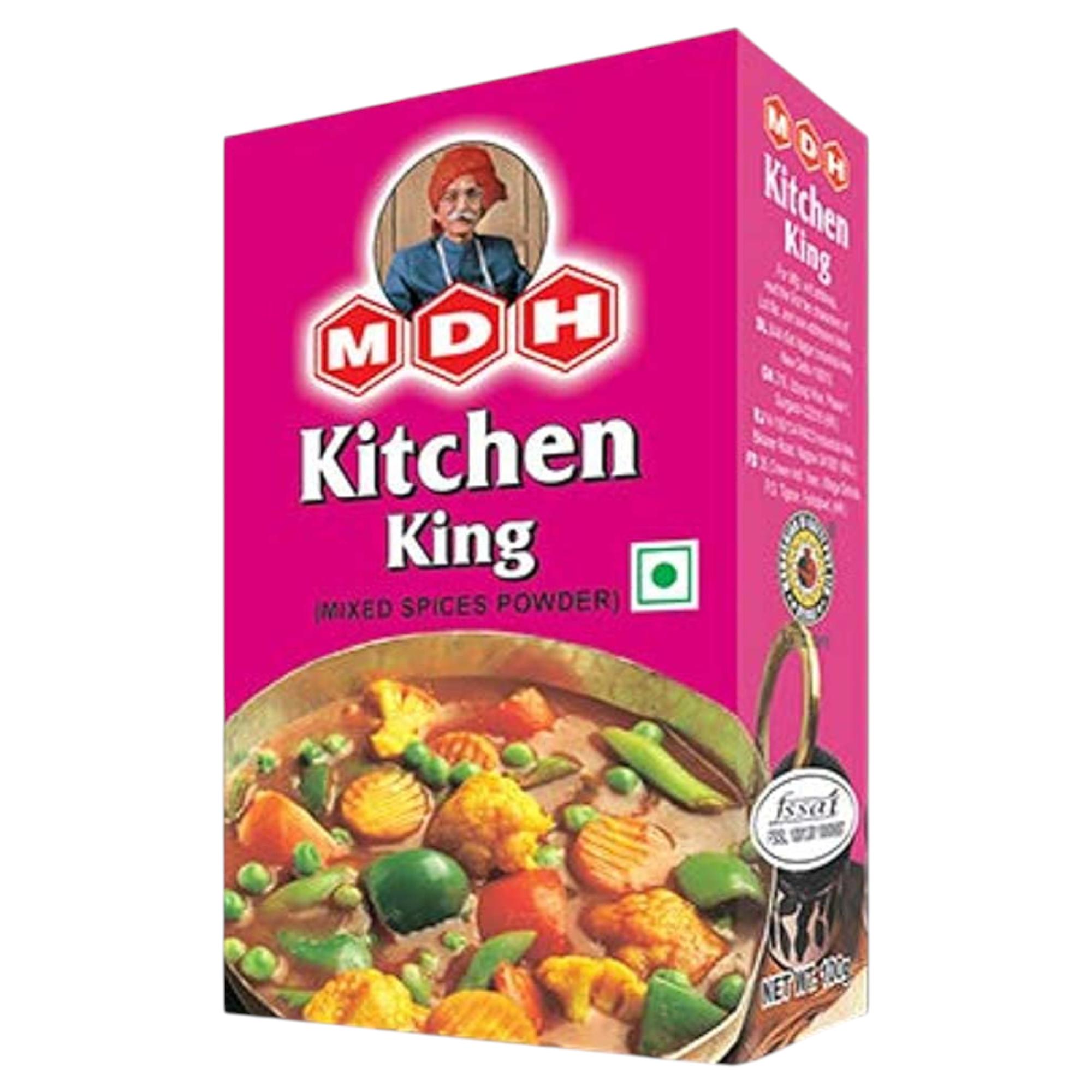 

MDH Kitchen King Mixed Spices Powder 100g Pack Authentic North Indian Curry Masala Blend