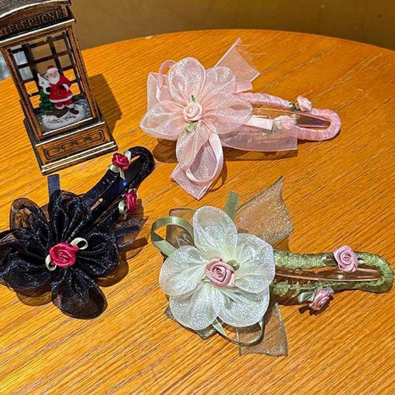 1pc Super Immortal Forest Series~Flower Hair Clip New High End Style Grip Clip Temperament Shark Clip Headwear Hair Accessories