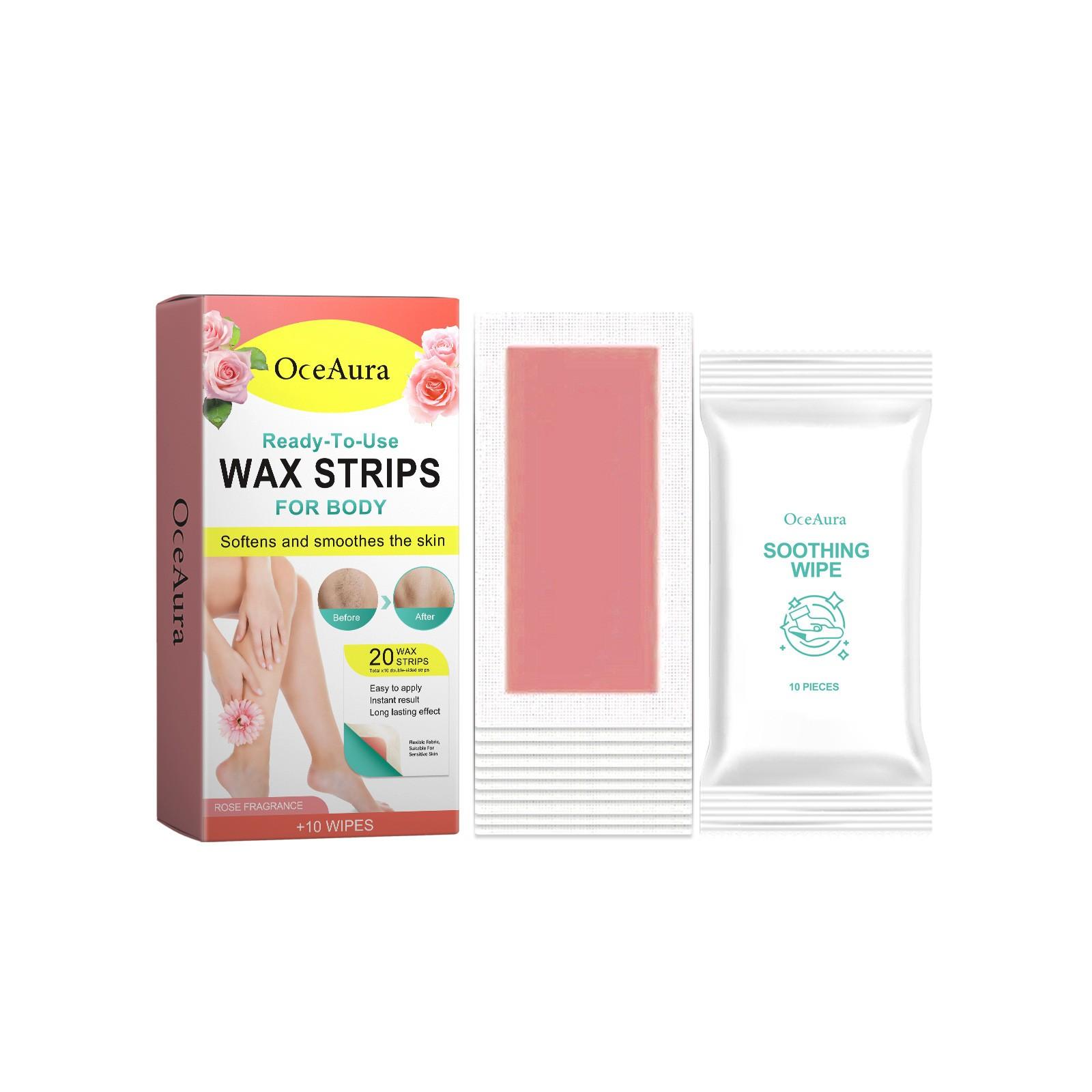 

20 восковых полосок для удаления волос для летней депиляции, двухсторонняя бумага с холодным воском для ног, тела, лица, полезная 3 мл One Size