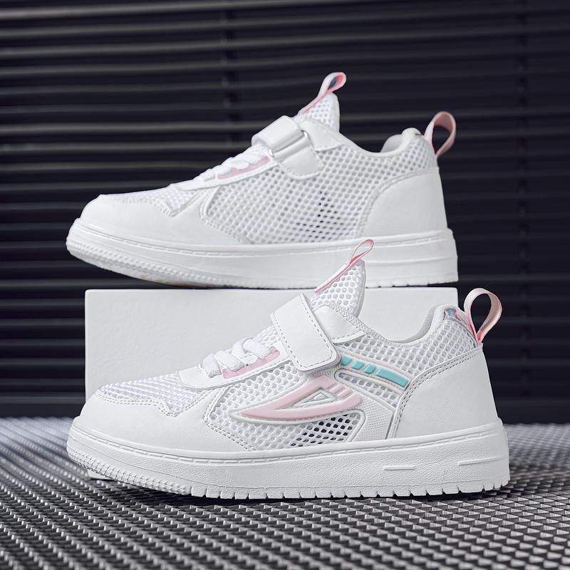 

Детские летние низкие дышащие кроссовки для скейтбординга для детей и студентов, трендовые кроссовки для бега, для мальчиков и девочек, удобные кроссовки для спортзала 28 розовый/белый