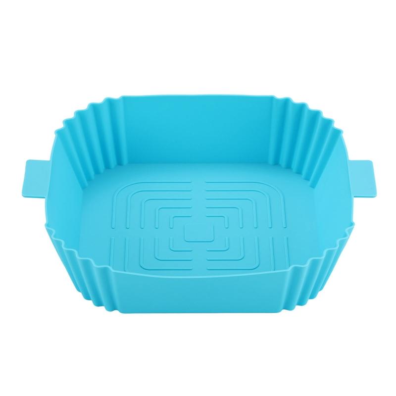 Square Air Fryer Liner Non-Stick Silicone Basket Reusable Air Fryer Accessories Silicone Material 4 Colors for Air Fryer