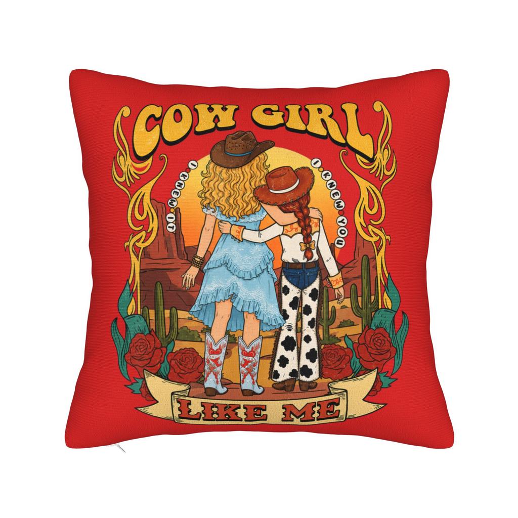 I Knew It I Knew You Western Bestie Square Pillow Case TS Cushion Covers Zippered Decor Throw Pillow Case Cover for Home