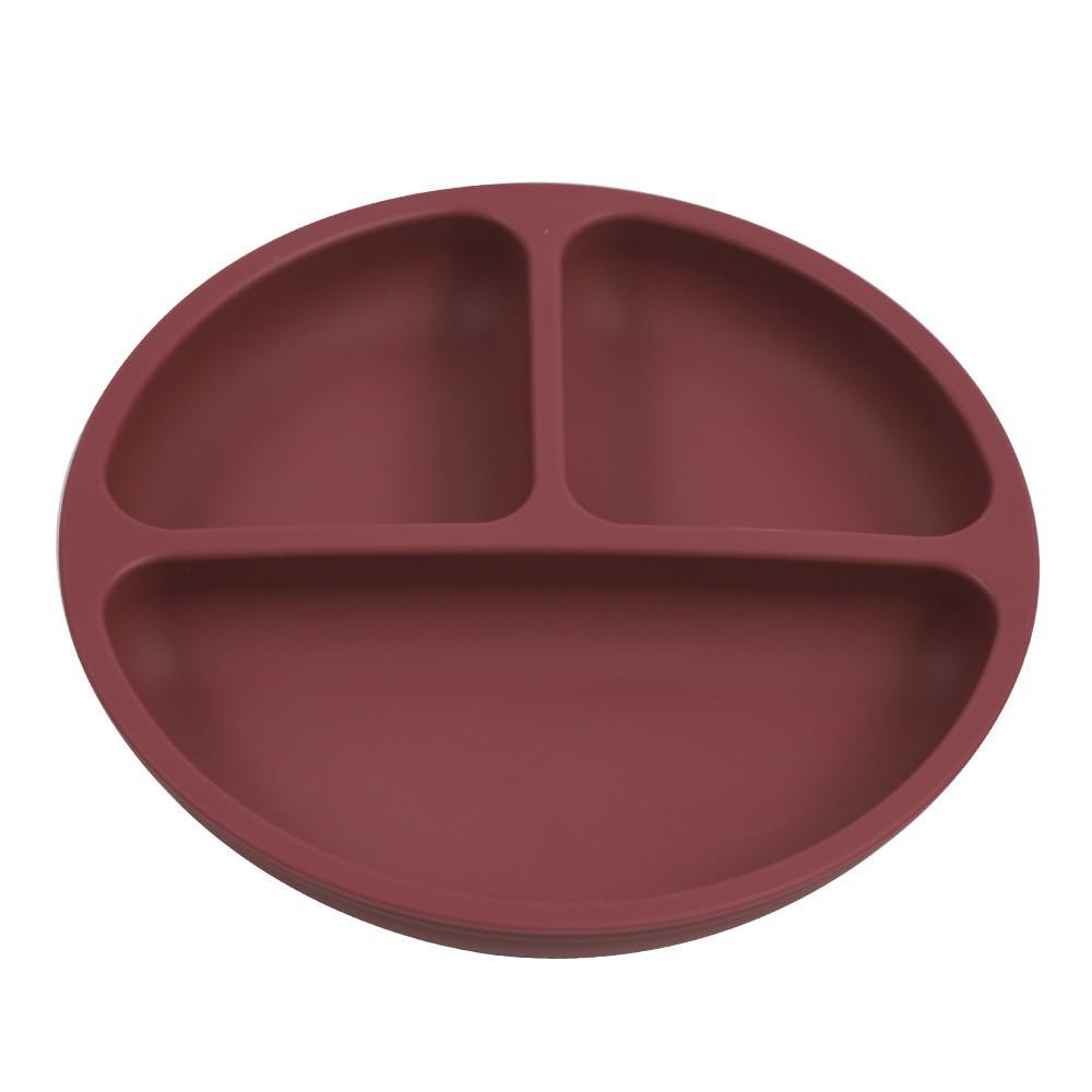 Food Grade Silicone Baby Feeding Plate with Compartments