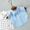 White Fake Collar Shirt For Children False Collar Blouse Lace Kids Peter Pan Collar Detachable Lapel Half Shirt Boys Faux Col