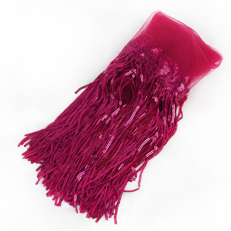 10 Yards 20cm Colorful Sequin Shiny Tassel Lace Trim Ribbon Fringe Diy Handmade Dance Performance Stage Costume Curtain Decor