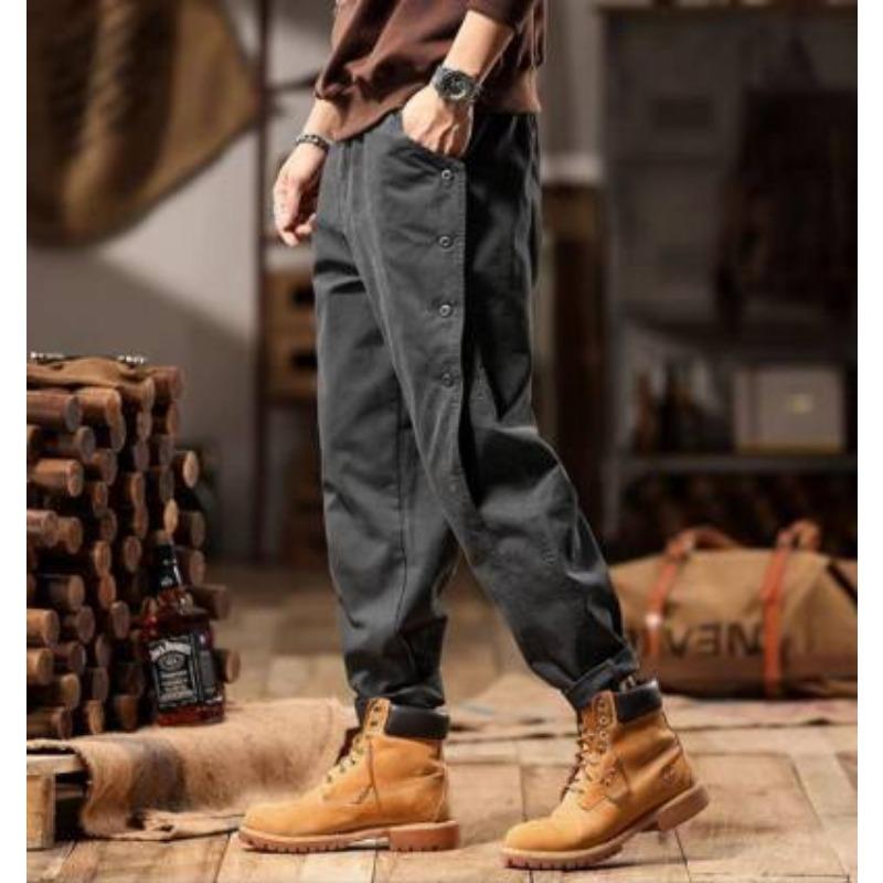 

Мужские брюки в стиле ретро, весенне-осенние, свободные и простые, конические, прямые, универсальные, повседневные длинные брюки 4XL