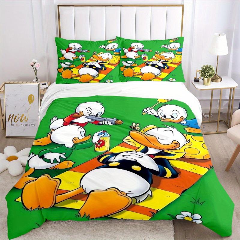 3pcs Duck Family Picnic Bedding Set Includes 1 Quilt Cover and 2 Pillowcases, Comfortable S038