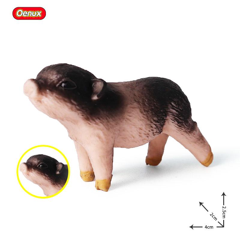 Oenux Poultry Farm Animals Model Simulation Pig Swine Sow Porcupine Boar Action Figures Figurine Lovely Educational Kids Toy