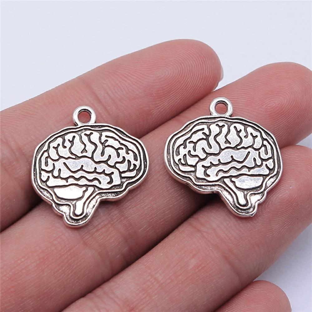 5pcs Medicine Science Human Organs Brain Heart Lung Charms Pendant For Jewelry Making DIY Crafts Making
