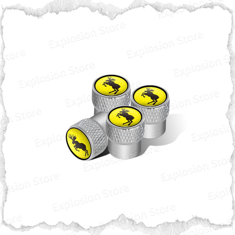 4pcs Swedish Flag/Prancing Moose Emblem Car Wheel Tire Stem Air Valve Caps Covers For Volvo V40 V60 XC40 XC60 XC90 S40 S60 Decor