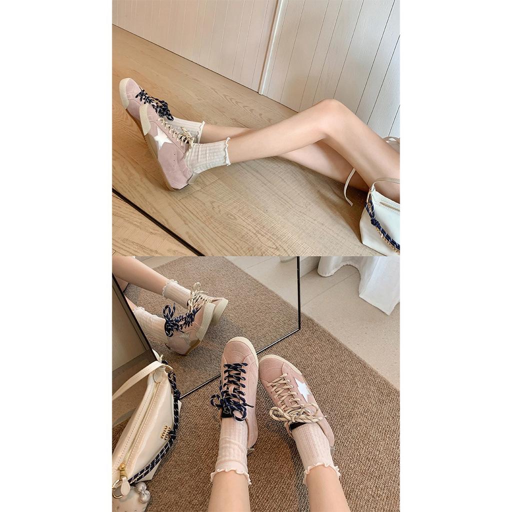 Upgraded Version~ Polished Leather Surface Retro Mandarin Duck with Board Shoes Women's 2025 New Versatile Star Shoes Casual Dirty Shoes