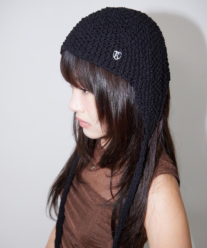 FAKIII Net Knit Bonnet Hat_Black