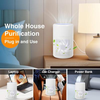 Purificador de ar doméstico inteligente Filtração eficiente Plug-Play Economia de energia Baixo ruído Purificador de modo automático inteligente para desktop interno