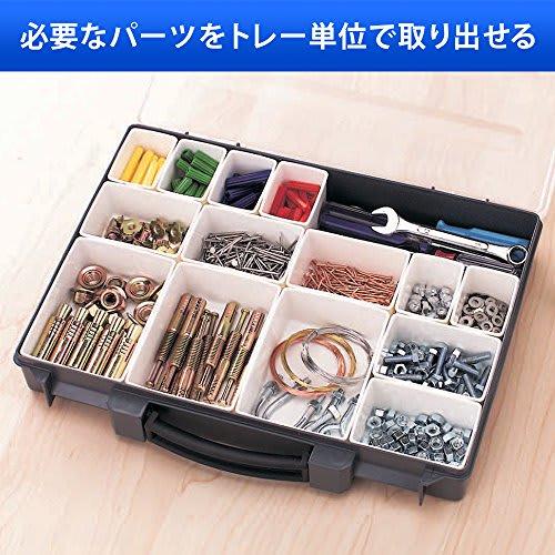 Iris Ohyama Tool Box Accessory Storage Case Transparent Box Parts Separator PS-330 Gray