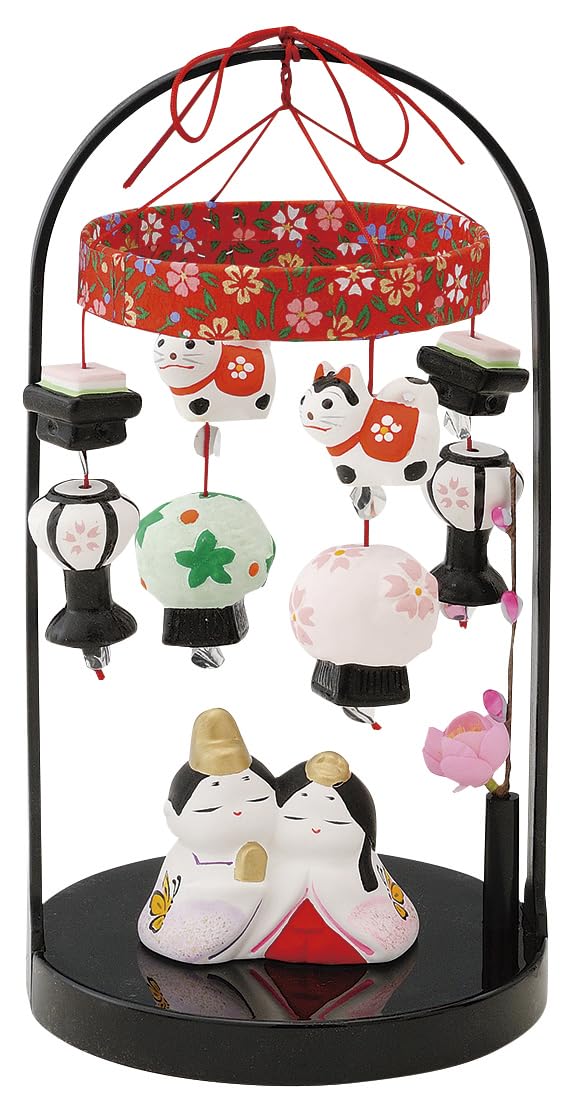 

Hina Dolls Hanging Decoration, Ceramic, Heian-style Hanging Dolls, Flat Display, Emperor and Empress Dolls, Compact, Hina Matsuri (Girls Festival), P