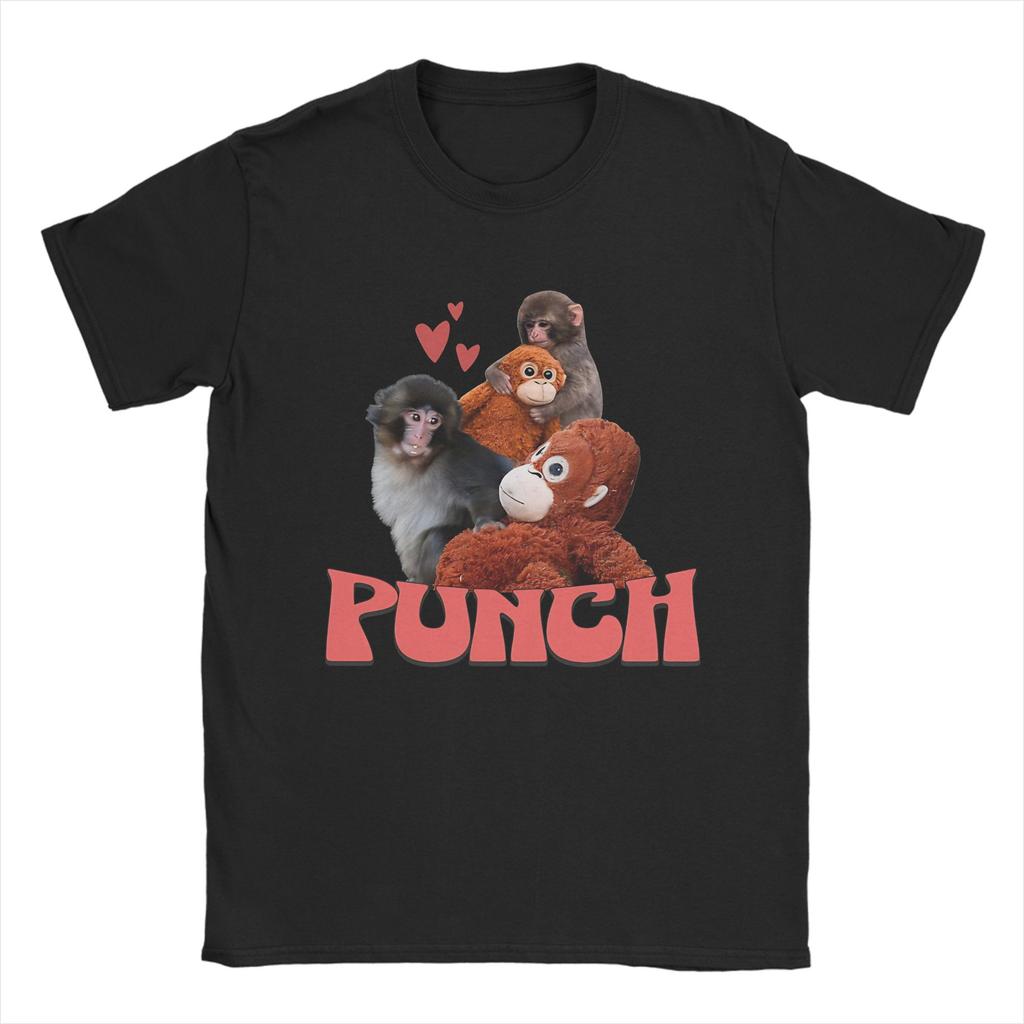 Punch Monkey T Shirt for Unisex Cotton Funny TShirts O Neck Tees Short Sleeve Clothes Summer