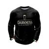 Men Crewneck Long Sleeve Text Front Pullover Casual Knit Top Lightweight Holiday Themed Sweatshirt