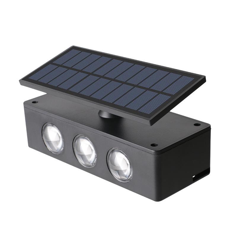Super Bright Solar Dual-Directional Wall Washer Light - Waterproof Outdoor Villa Courtyard Decorative Spotlight