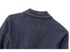 New European & American Style Women's Casual Denim Short Dress with Color-Blocked Lapel & Short Sleeves