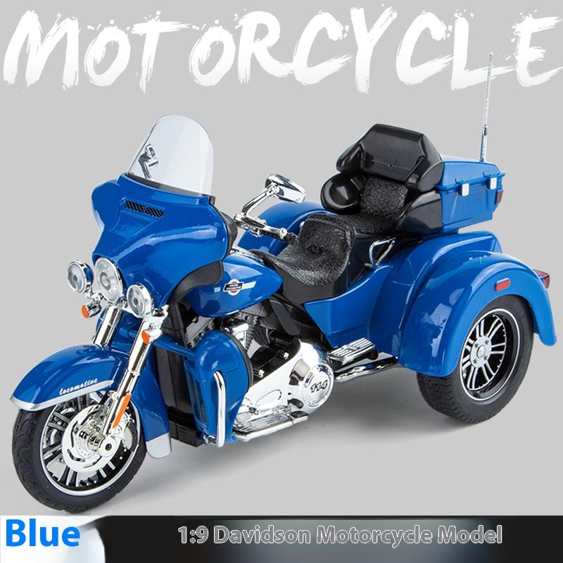 1/9 Scale Harley Davidson TRI GLIDE ULTRA Luxury Tricycle Alloy Diecast Model Motorcycle  Sound & Light  Holiday Gifts for Boyfriend