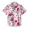 Camicia casual da uomo a maniche corte vestibilità ampia Camicia con risvolto alla moda