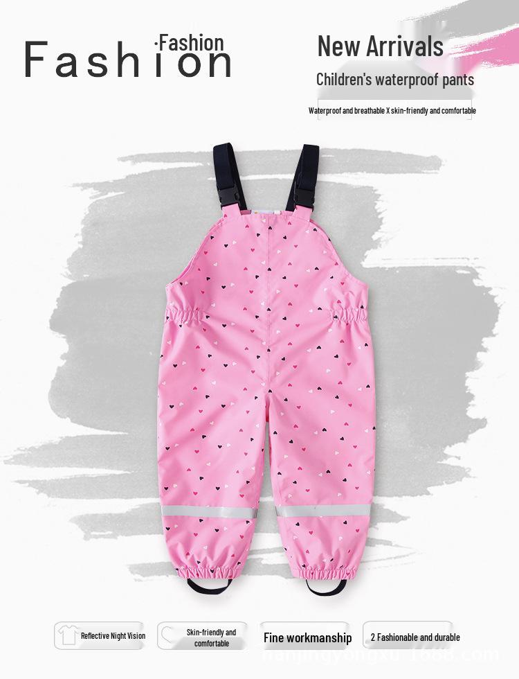 HONEYKING Pink Kids' Waterproof Windbreaker & Rain Pants Set