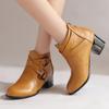 Women's High-heeled Short Boots Autumn and Winter New Thick-heeled Large-size Casual Short Boots