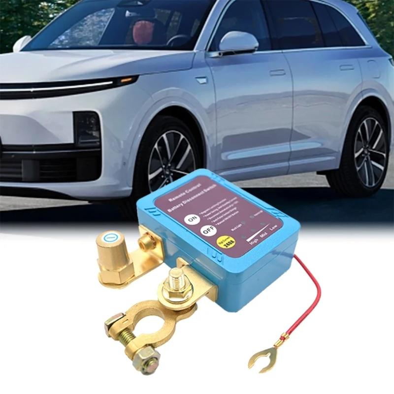 Remote Battery Disconnect Switch 12V 240A Kill Switch Leakage Protections Battery Remote Control Switch with LED Light
