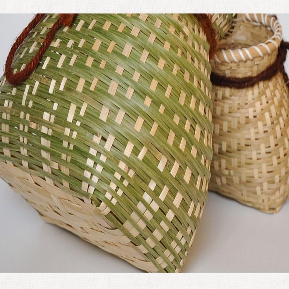 Lightweight Wicker Rattan Baskets Round Handmade Woven Storage Container Farmhouse