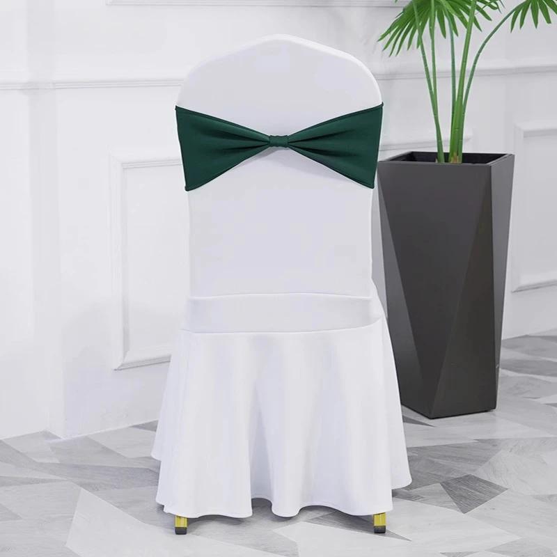 Spandex High Quality Chair Sash Fit All Chairs With Decorative Ready Made Bow Tie Knot Ideal for Wedding and Event Decoration