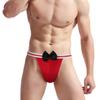 Mens Sissy Pouch Lingerie Thongs Sexy Tuxedo Bow Knot Briefs Nightclub Waiter Uniform Underpants Funny Exotic Server G-String