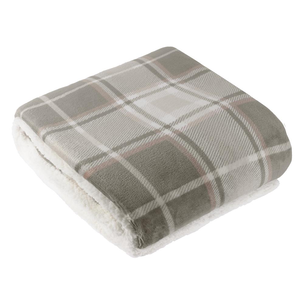 Wylder Braemar Sherpa Fleece Tartan Throw