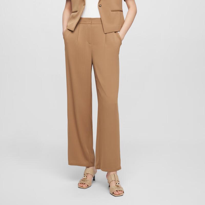 ELLASSAY Women s Silk Wide-Leg Pants XS