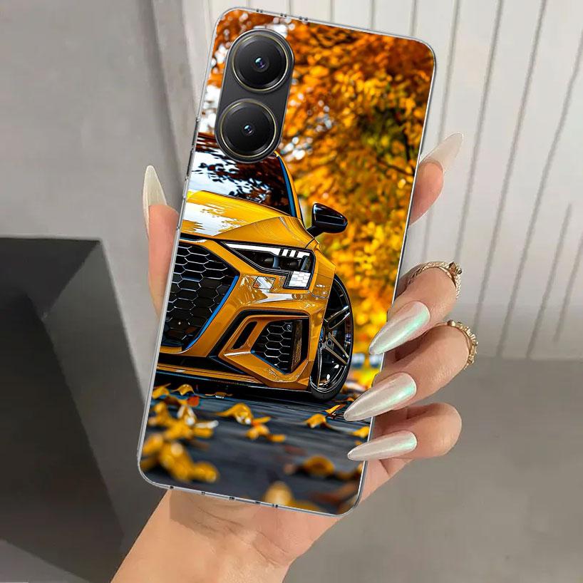 R-S 6 7 8 Sport Car Phone Case for Xiaomi Poco X5 X6 X7 Pro F7 Ultra M7 Redmi 15 15C 13 13C 12 12C 10 10A 10C 9 9A 9C 9T Shell P
