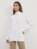 European & American Autumn/Winter Loose Cross-stitch Half-high Collar Sweater