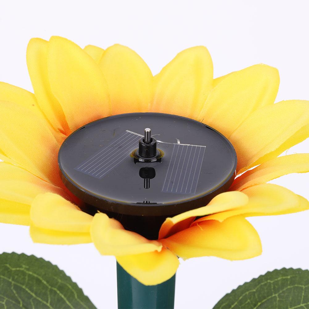 Decoração de estaca de animal de girassol solar, ornamentos de jardim, 40 cm, decoração de beija-flor realista, decoração de paisagem de jardim de pátio à prova d'água