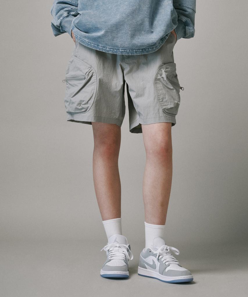 Beodeonteu Volume Cargo Nylon Shorts [Grey]