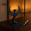 3D Printed Phoenix Decor Figurine Modern Minimalist Abstract Statue Desktop Sculpture Decoration for Home Office Living Room Whtie