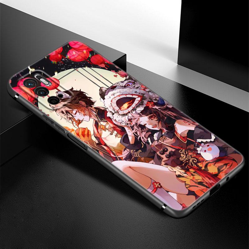 Genshin Impact Raiden Shogun Baal Case For Xiaomi Redmi Note 7 8 9 10 Lite 11 11E 11T 12 Pro 11S 4G 10T 5G 8T 9S 10S Black Cover