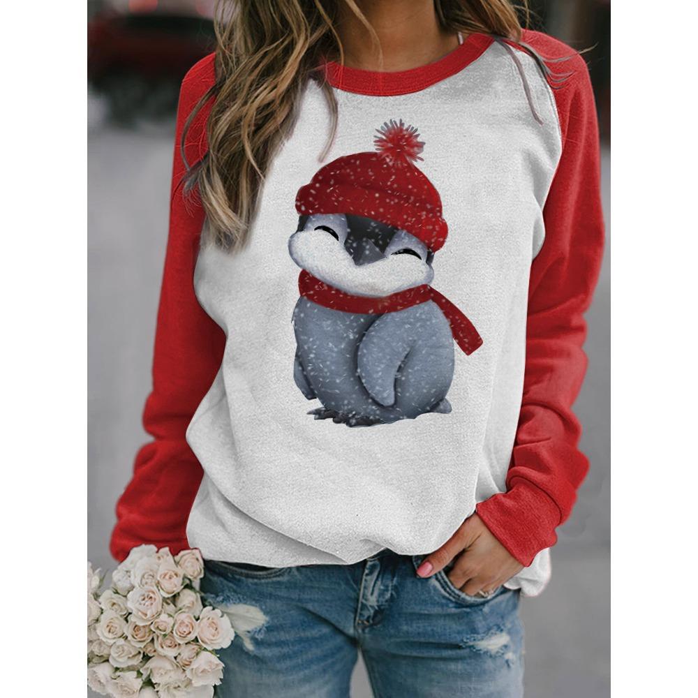Herbst 3D Tierdruck Sweatshirts Modische Lässige Sport Langarm Damen Sweatshirts