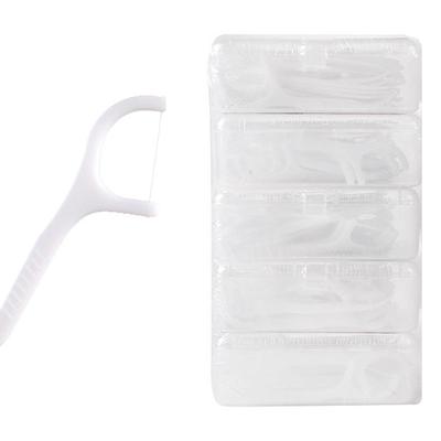 Disposable Smart Dental Floss White G7170 50p + Case 8.5 X 5.8 Cm Set, 5 Sets